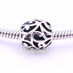 Authentic Chamilia GA-122 hollow filigree sterling silver bead charm